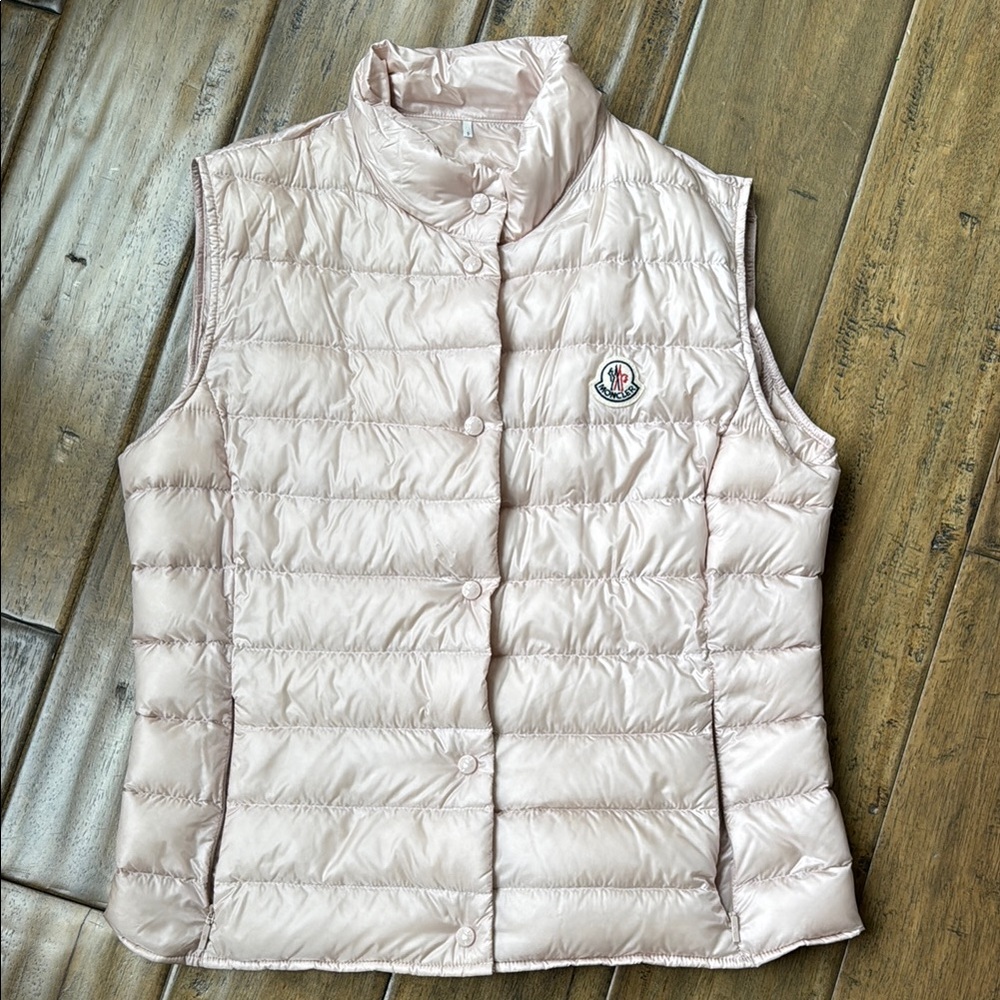 Moncler Pink Quilted Puffer Vest Size 3